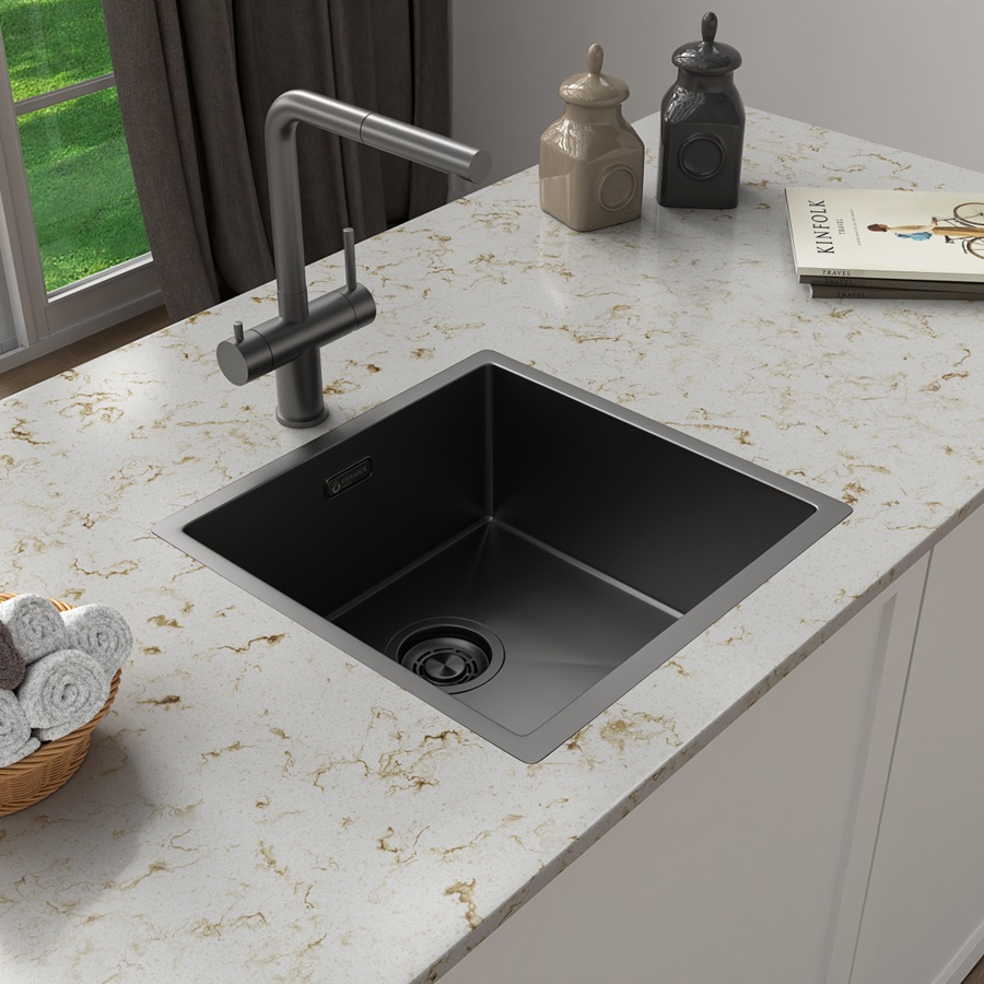 Мойка Grandex Aqua PROLINE 44 ANTHRACITE, 440х440х200, сифон в комплекте (3034133)