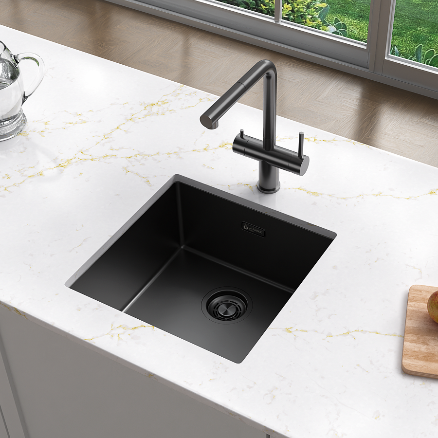Мойка Grandex Aqua OPTIMA 44 ANTHRACITE, 440х440х200, (5011353)