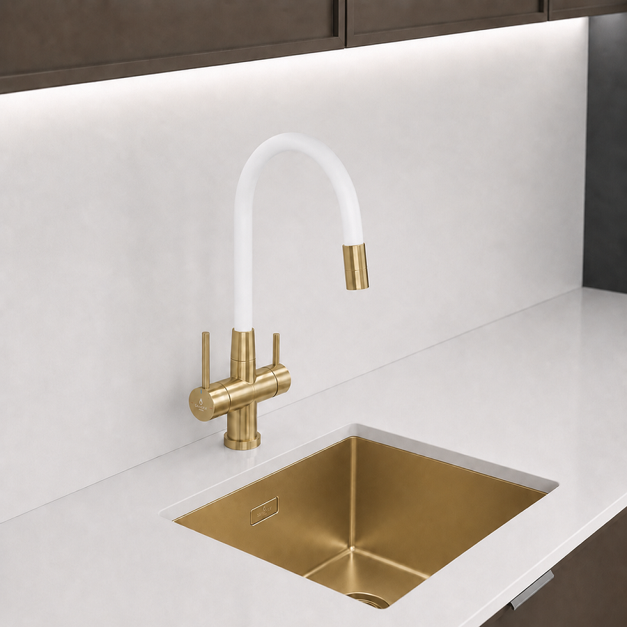 Смеситель кухонный Grandex Aqua Flex GOLD (9020381)