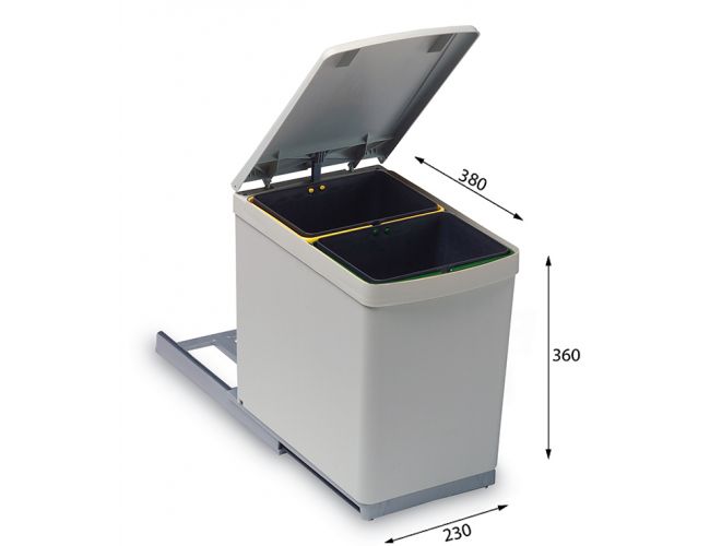 Система сортировки мусора ALBIO 10 2X7,5 L ALVEUS (1090332)